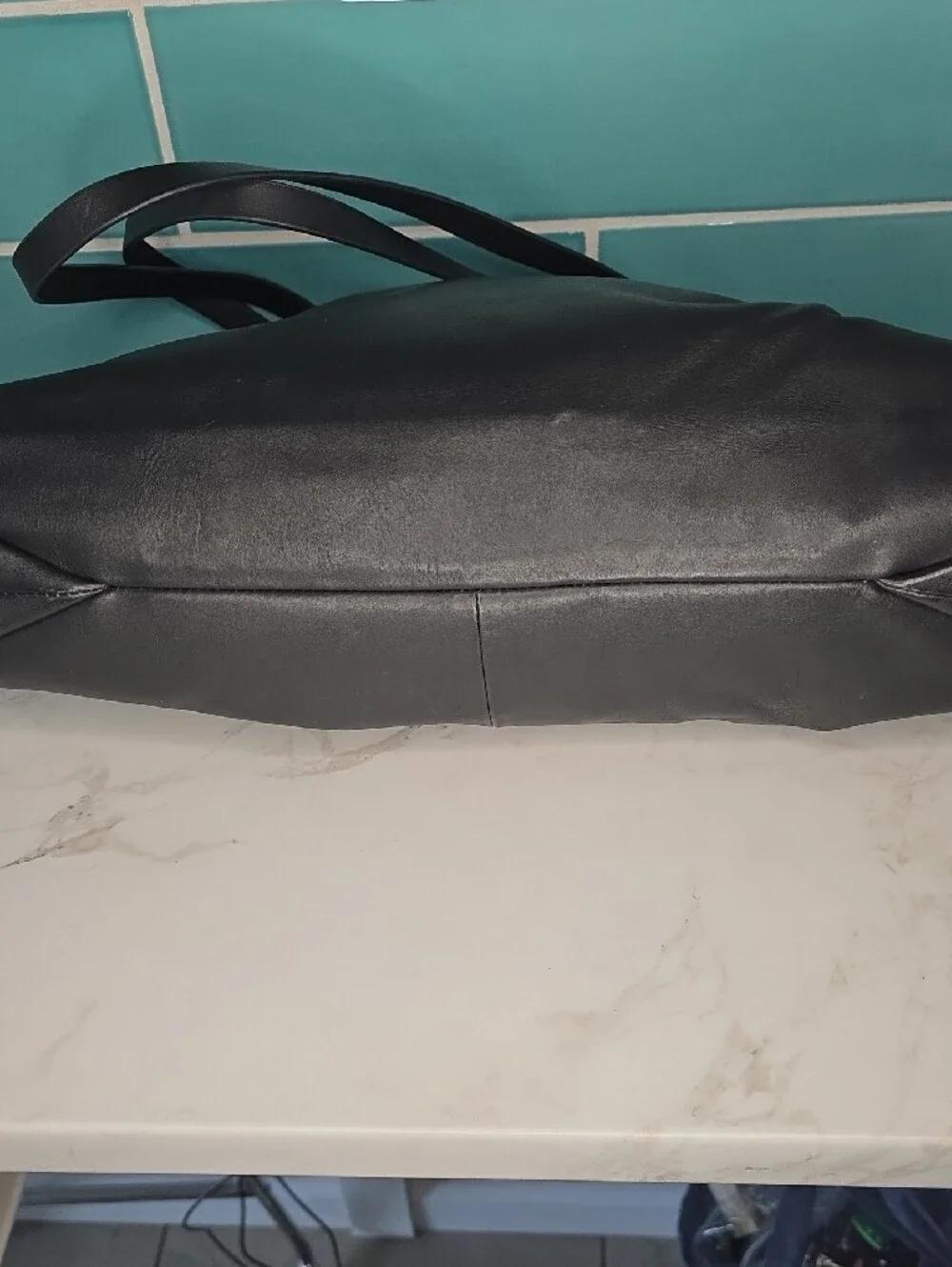 Jason Wu Lyla Ruched Black Leather Tote